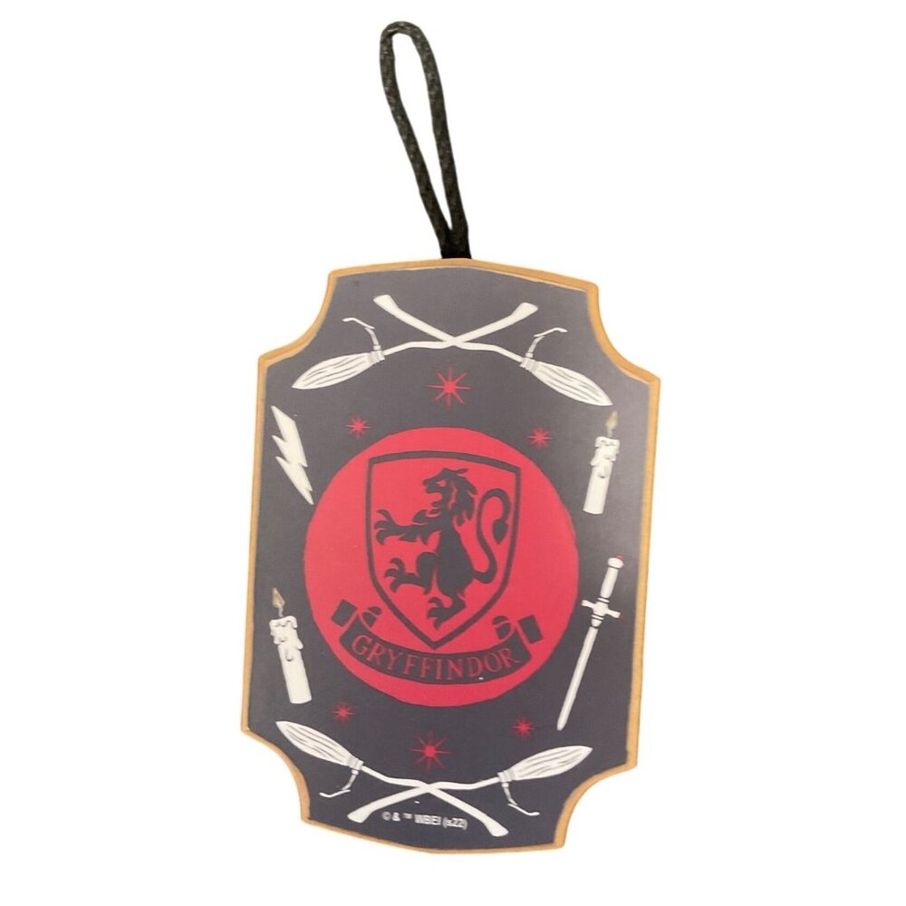 Harry Potter Gryffindor Shield Wooden Ornament With Hanging Loop